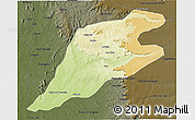 Physical 3D Map of P.Alta D'bom Je, darken