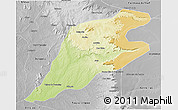 Physical 3D Map of P.Alta D'bom Je, desaturated