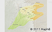 Physical 3D Map of P.Alta D'bom Je, lighten, semi-desaturated