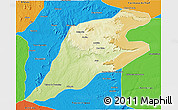 Physical 3D Map of P.Alta D'bom Je, political outside