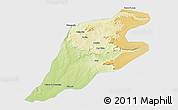Physical 3D Map of P.Alta D'bom Je, single color outside