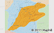 Political 3D Map of P.Alta D'bom Je, lighten