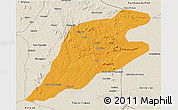 Political 3D Map of P.Alta D'bom Je, shaded relief outside