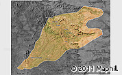 Satellite 3D Map of P.Alta D'bom Je, darken, desaturated