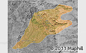 Satellite 3D Map of P.Alta D'bom Je, desaturated
