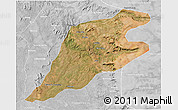 Satellite 3D Map of P.Alta D'bom Je, lighten, desaturated