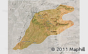 Satellite 3D Map of P.Alta D'bom Je, lighten, semi-desaturated