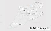Silver Style 3D Map of P.Alta D'bom Je, single color outside