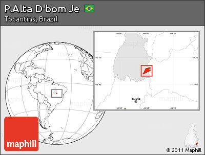 Blank Location Map of P.Alta D'bom Je, highlighted parent region
