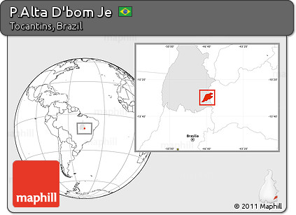 Blank Location Map of P.Alta D'bom Je, highlighted parent region