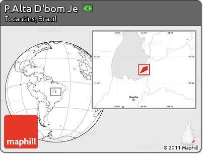 Blank Location Map of P.Alta D'bom Je, highlighted parent region