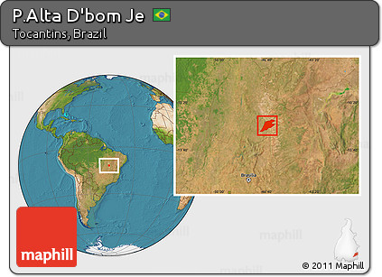 Satellite Location Map of P.Alta D'bom Je