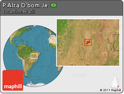 Satellite Location Map of P.Alta D'bom Je