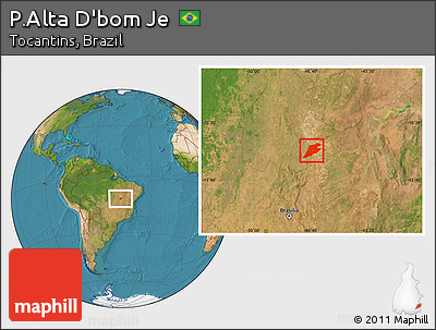 Satellite Location Map of P.Alta D'bom Je