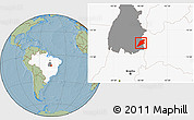 Savanna Style Location Map of P.Alta D'bom Je, highlighted country, highlighted parent region, hill shading