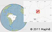 Savanna Style Location Map of P.Alta D'bom Je, highlighted country, hill shading