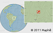 Savanna Style Location Map of P.Alta D'bom Je, hill shading