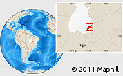 Shaded Relief Location Map of P.Alta D'bom Je, highlighted parent region