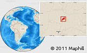Shaded Relief Location Map of P.Alta D'bom Je