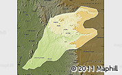 Physical Map of P.Alta D'bom Je, darken