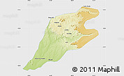 Physical Map of P.Alta D'bom Je, single color outside