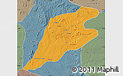 Political Map of P.Alta D'bom Je, semi-desaturated
