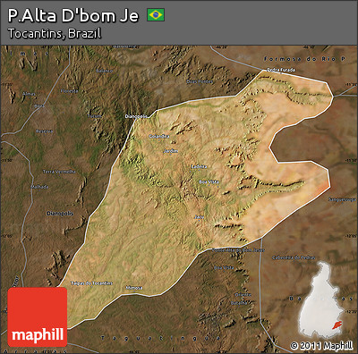 Satellite Map of P.Alta D'bom Je, darken