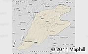 Shaded Relief Map of P.Alta D'bom Je, desaturated