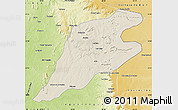 Shaded Relief Map of P.Alta D'bom Je, physical outside