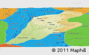 Physical Panoramic Map of P.Alta D'bom Je, political outside