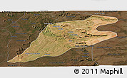 Satellite Panoramic Map of P.Alta D'bom Je, darken