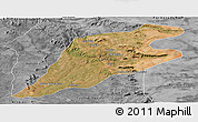 Satellite Panoramic Map of P.Alta D'bom Je, desaturated