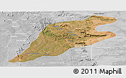 Satellite Panoramic Map of P.Alta D'bom Je, lighten, desaturated
