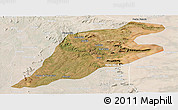 Satellite Panoramic Map of P.Alta D'bom Je, lighten