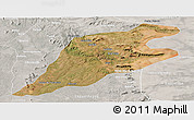 Satellite Panoramic Map of P.Alta D'bom Je, lighten, semi-desaturated