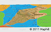 Satellite Panoramic Map of P.Alta D'bom Je, political outside