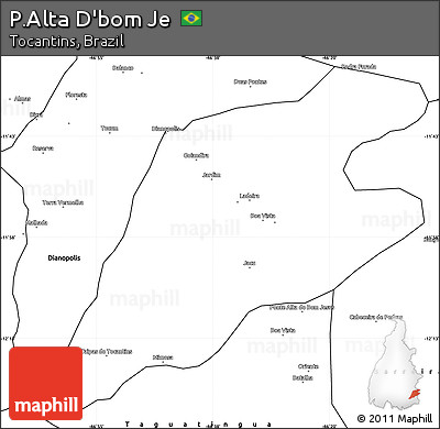 Blank Simple Map of P.Alta D'bom Je