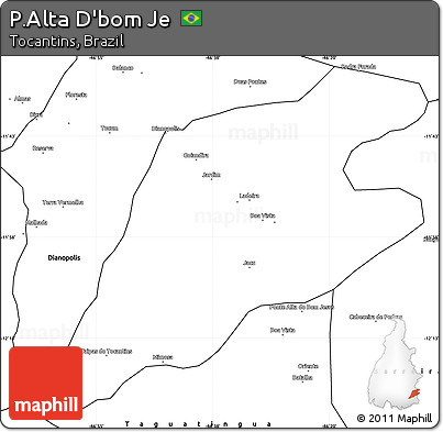 Blank Simple Map of P.Alta D'bom Je
