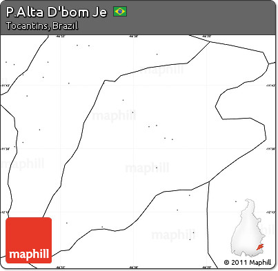 Blank Simple Map of P.Alta D'bom Je, no labels