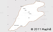 Classic Style Simple Map of P.Alta D'bom Je, cropped outside