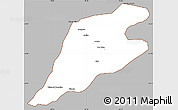 Gray Simple Map of P.Alta D'bom Je, cropped outside