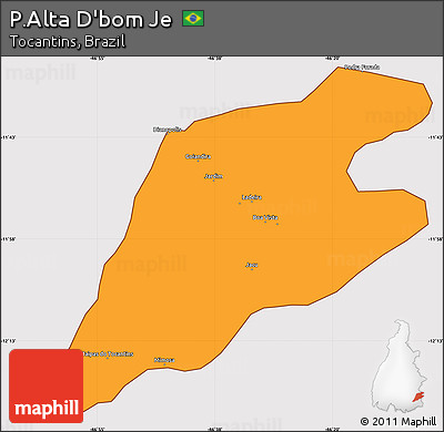 Political Simple Map of P.Alta D'bom Je, cropped outside