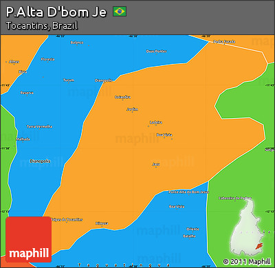 Political Simple Map of P.Alta D'bom Je