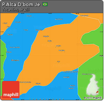 Political Simple Map of P.Alta D'bom Je
