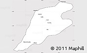 Silver Style Simple Map of P.Alta D'bom Je, cropped outside