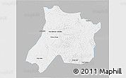 Gray 3D Map of Pedro Afonso, single color outside