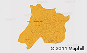 Political 3D Map of Pedro Afonso, cropped outside