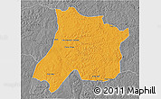 Political 3D Map of Pedro Afonso, desaturated
