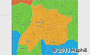 Political 3D Map of Pedro Afonso