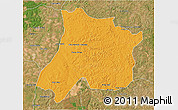Political 3D Map of Pedro Afonso, satellite outside